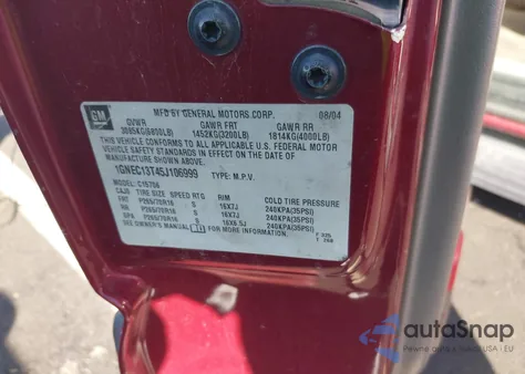 2005 Chevrolet Tahoe Ls from USA, damaged, VIN 1GNEC13T45J106999